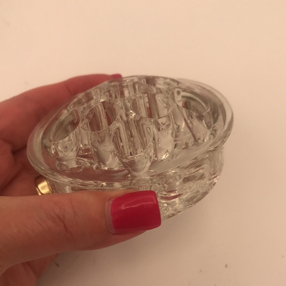 VTG 50s Viking Glass Flowerite Frog w/Flanders Poppies Sterling Silver Overlay - Picture 9 of 10